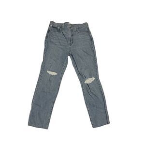 Madewell the perfect vintage Jean 29 distressed raw hem ankle straight